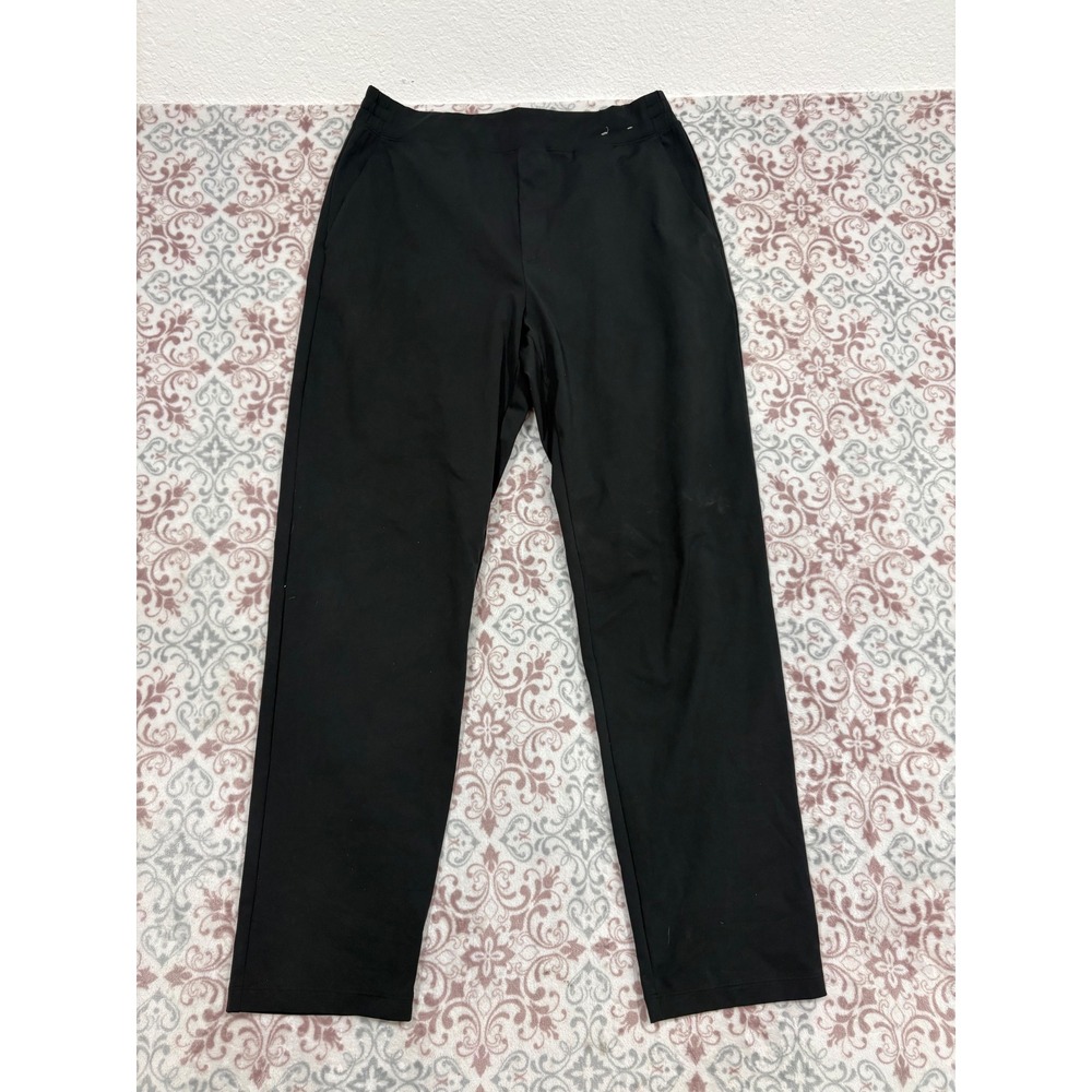 Uniqlo Mens Ultra Stretch Active Tapered Pants Black Size M Elastic Waist